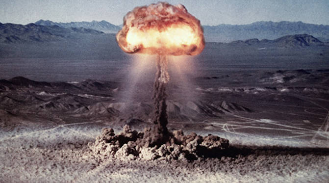 Atomic bombs testing in Las Vegas in 1951