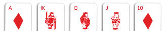 royal flush card hand omaha