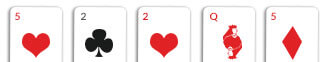 two pairs card hand omaha